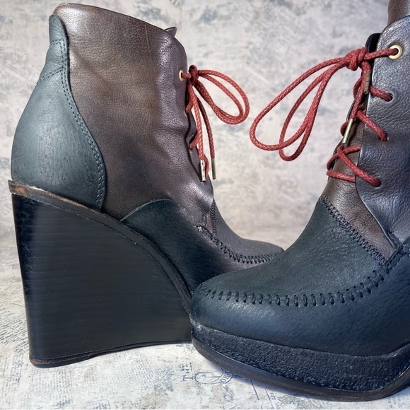 rag & bone Odval Two-Tone Desert Wedge Boots - Picture 10 of 11